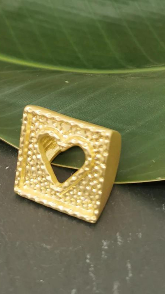 Hammered Gold Heart